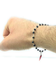 Unisex Nadir bracelet in 925 Silver with Red Coral Coral Cornet