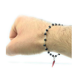 Bracciale Unisex Nadir in Argento 925 con Cornetto Rosso in Corallo