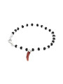 Unisex Nadir bracelet in 925 Silver with Red Coral Coral Cornet