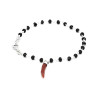 Bracciale Unisex Nadir in Argento 925 con Cornetto Rosso in Corallo
