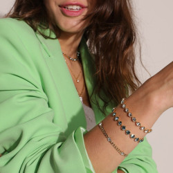 Bracciale da Donna Brosway BYM77 Symphonia in Acciaio Pvd Oro e Cristalli Smoked