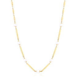 Collana Donna Brosway Affinity Bff161 in Acciaio Colore Oro con Perle Bianche