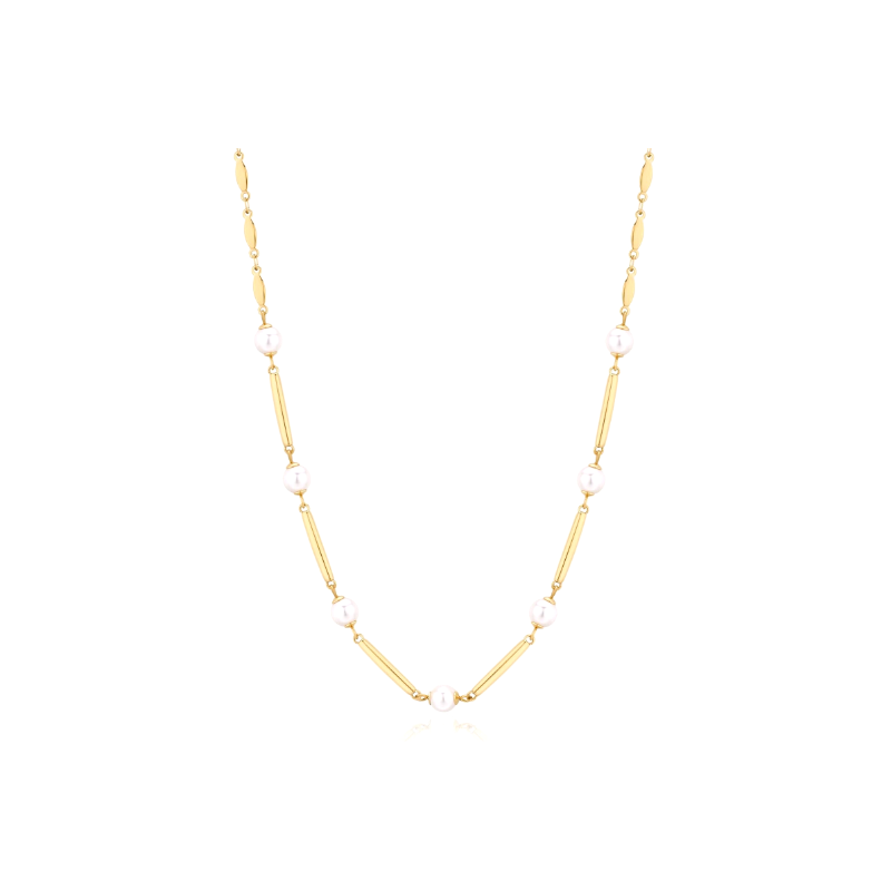 Collana Donna Brosway Affinity Bff161 in Acciaio Colore Oro con Perle Bianche Collana Donna Brosway Affinity Bff161 in Acciaio Colore Oro con Perle Bianche
