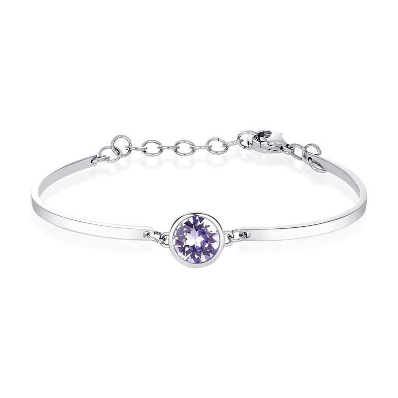 Bracciale Donna Brosway Chakra BHK82 in Acciaio Silver con Cristallo Viola Bracciale Donna Brosway Chakra BHK82 in Acciaio Silver con Cristallo Viola