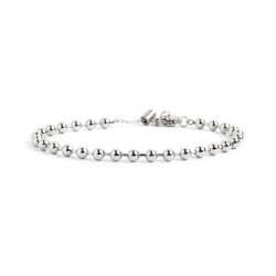 Bracciale Unisex Marlù 15BR011-S in Acciaio Silver con Sfere