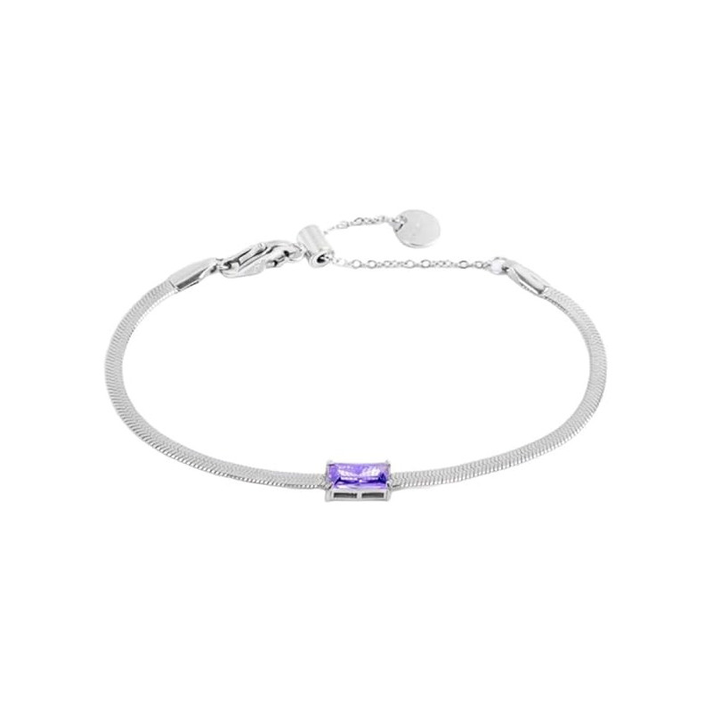 Bracciale Donna Marlù Sparkles 31BR0010-P in Acciao Silver con Zircone Viola Bracciale Donna Marlù Sparkles 31BR0010-P in Acciao Silver con Zircone Viola