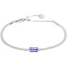 Bracciale Donna Marlù Sparkles 31BR0010-P in Acciao Silver con Zircone Viola