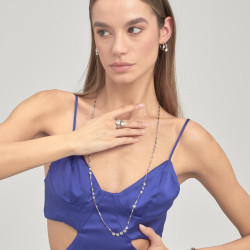 Collana Donna Brosway Affinity BFF154 in Acciaio Colore Argento con Zirconi