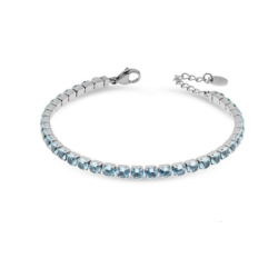 Bracciale Tennis Donna Liujo LJ246 in Acciaio 316l Silver con Zirconi Celeste