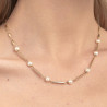 Collana Donna Brosway Affinity Bff161 in Acciaio Colore Oro con Perle Bianche