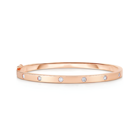 Bracciale Rigido Donna Liujo LJ2459 in Acciaio 316l Pvd Oro Rosa con Zirconi Bianchi