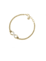 Bracciale Donna Liujo LJ2517 in Acciaio 316l Pvd oro Giallo con Infinito Centrale e Zirconi