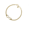Bracciale Donna Liujo LJ2517 in Acciaio 316l Pvd oro Giallo con Infinito Centrale e Zirconi