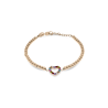 Bracciale Donna Liujo LJ2450  in Acciaio 316l Pvd Oro Rosa Cuore Centrale Zirconi Multicolor