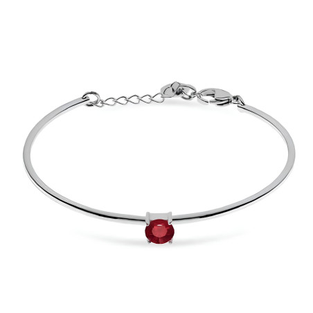 Bracciale Donna Liujo LJ2539 in Acciaio 316l Silver Con Cristallo Rosso Centrale
