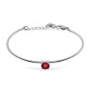 Bracciale Donna Liujo LJ2539 in Acciaio 316l Silver Con Cristallo Rosso Centrale