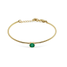 Bracciale Donna Liujo LJ2541 in Acciaio 316l Pvd Oro Con Cristallo Verde Centrale