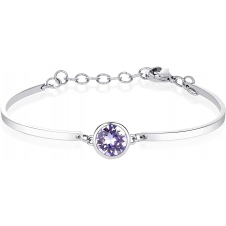 Bracciale Donna Brosway Chakra BHK82 in Acciaio Silver con Cristallo Viola