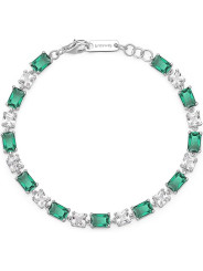 Bracciale Donna Brosway FLG16 Fancy in acciaio Silver con Cristalli Verdi