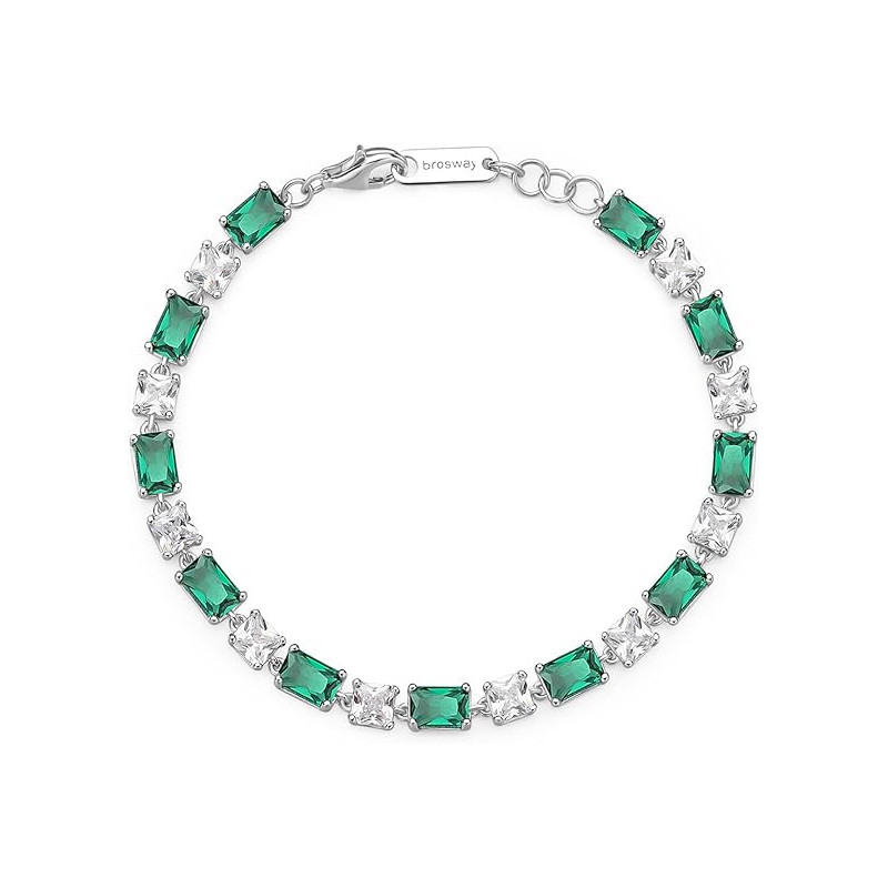 Bracciale Donna Brosway FLG16 Fancy in acciaio Silver con Cristalli Verdi Bracciale Donna Brosway FLG16 Fancy in acciaio Silver con Cristalli Verdi