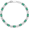 Bracciale Donna Brosway FLG16 Fancy in acciaio Silver con Cristalli Verdi