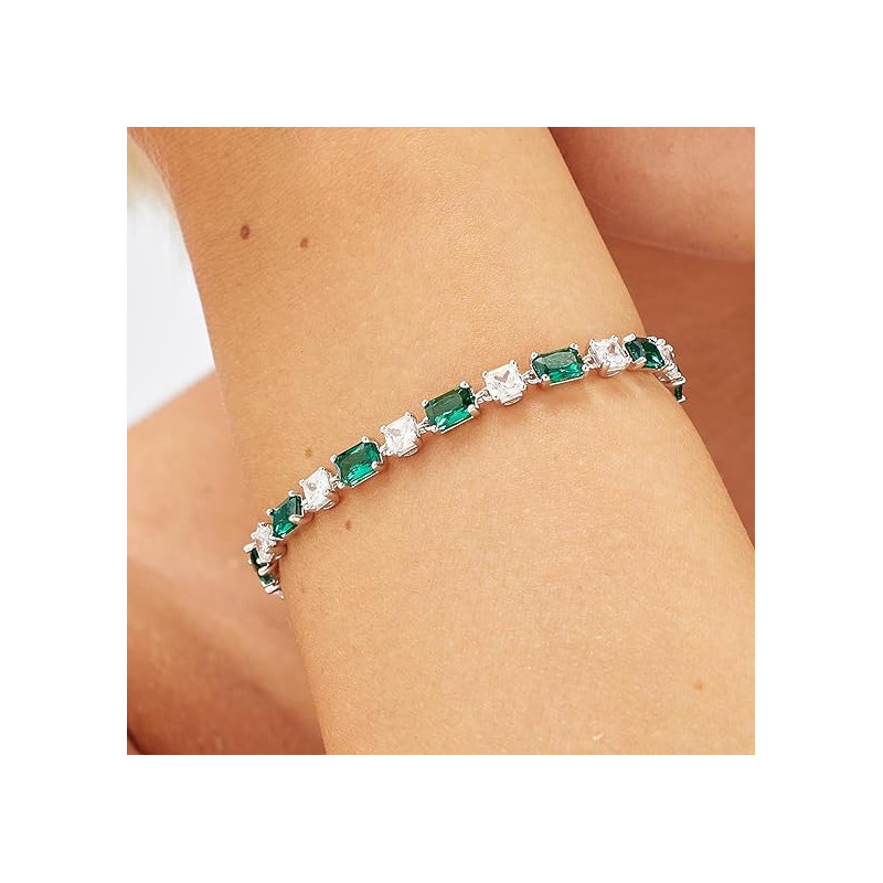 Bracciale Donna Brosway FLG16 Fancy in acciaio Silver con Cristalli Verdi