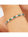 Bracciale Donna Brosway FLG16 Fancy in acciaio Silver con Cristalli Verdi