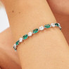Bracciale Donna Brosway FLG16 Fancy in acciaio Silver con Cristalli Verdi