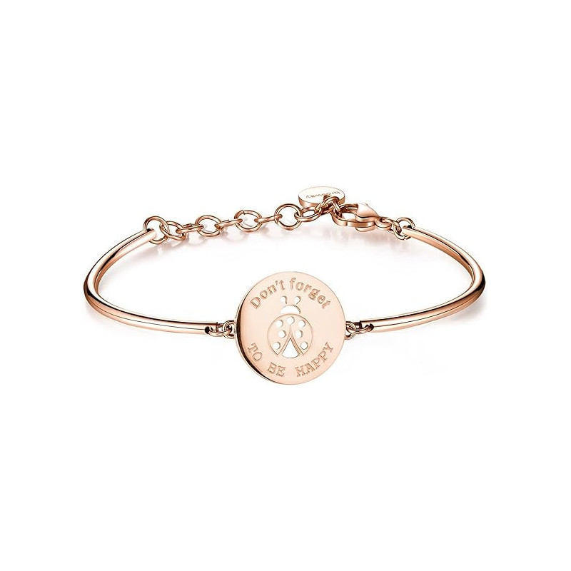 Bracciale Donna Brosway Simbolo Coccinella Chakra BHK52 in Acciaio Pvd Oro Rosa Bracciale Donna Brosway Simbolo Coccinella Chakra BHK52 in Acciaio Pvd Oro Rosa
