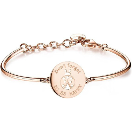 Bracciale Donna Brosway Simbolo Coccinella Chakra BHK52 in Acciaio Pvd Oro Rosa