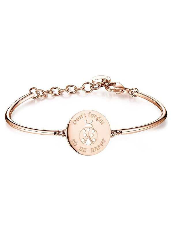 Bracciale Donna Brosway Simbolo Coccinella Chakra BHK52 in Acciaio Pvd Oro Rosa