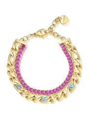 Bracciale da donna tennis Brosway BEI070 Pvd Oro Con Cristalli E Zirconi