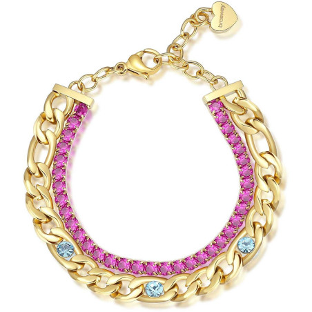 Bracciale da donna tennis Brosway BEI070 Pvd Oro Con Cristalli E Zirconi