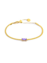 Bracciale Donna Marlù Sparkles 31BR0010G-P in Acciao Pvd Oro con Zircone Viola…