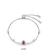 Bracciale Donna Liu Jo Acciaio Punto Luce Zirconi Bianchi Goccia Rossa LJ2281