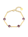 Bracciale Donna Brosway Affinity BFF163 in Acciaio Colore oro, Cristalli Viola