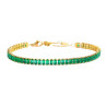 Bracciale Tennis Donna Marlù 33BR0022G-V in Acciaio Pvd Oro con Zirconi Verdi