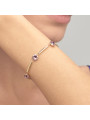 Bracciale Donna Brosway Affinity BFF163 in Acciaio Colore oro, Cristalli Viola