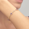 Bracciale Donna Brosway Affinity BFF163 in Acciaio Colore oro, Cristalli Viola