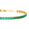 Bracciale Tennis Donna Marlù 33BR0022G-V in Acciaio Pvd Oro con Zirconi Verdi