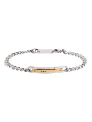 Bracciale Uomo Marlù 30br0020g Catena Grumetta in Acciao SIlver