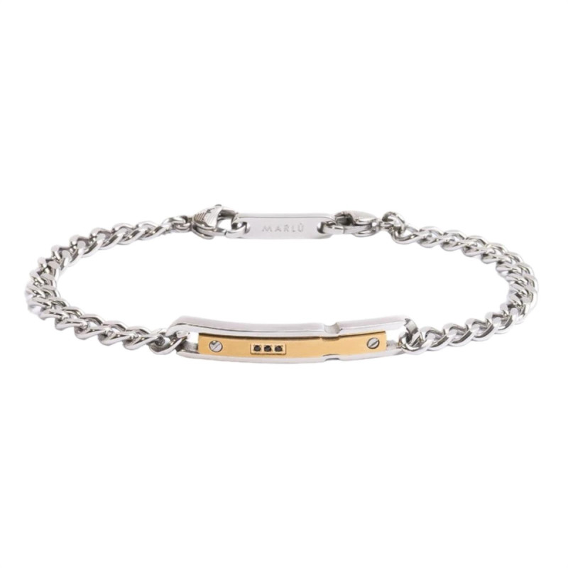 Bracciale Uomo Marlù 30br0020g Catena Grumetta in Acciao SIlver Bracciale Uomo Marlù 30br0020g Catena Grumetta in Acciao SIlver