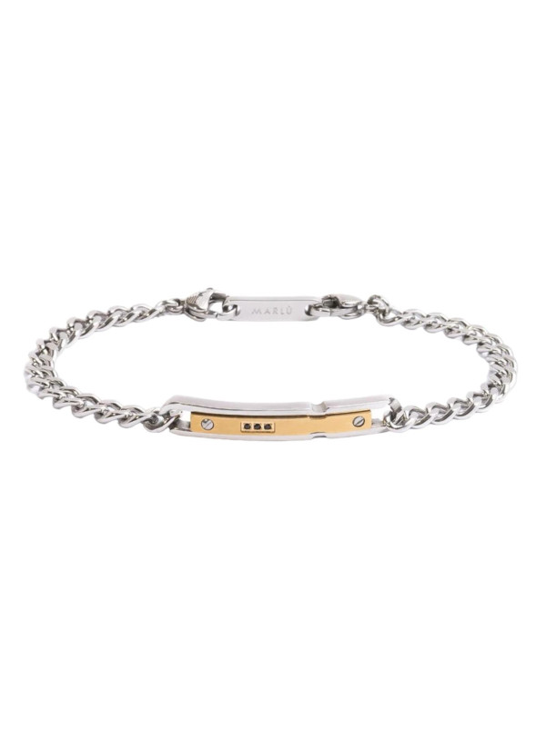 Bracciale Uomo Marlù 30br0020g Catena Grumetta in Acciao SIlver