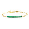Bracciale Donna Marlù 33BR0023G-V Vision Catena in Acciaio Pvd Oro e Zirconi Verdi