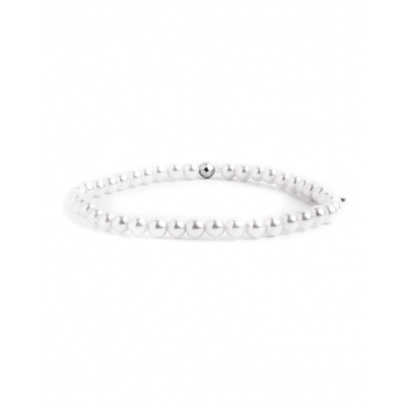 Bracciale Donna Marlù Elastico 15BR031-4 con Perle Sintetiche Bianche