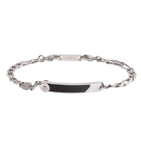 Bracciale Uomo Marlù 30BR0021N Catena Grumetta in Acciao Silver