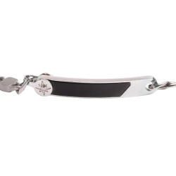 Bracciale Uomo Marlù 30BR0021N Catena Grumetta in Acciao Silver