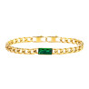 Bracciale Donna Marlù 33BR0025G-V Vision Catena Grumetta in Acciaio Oro e Zircone Verde
