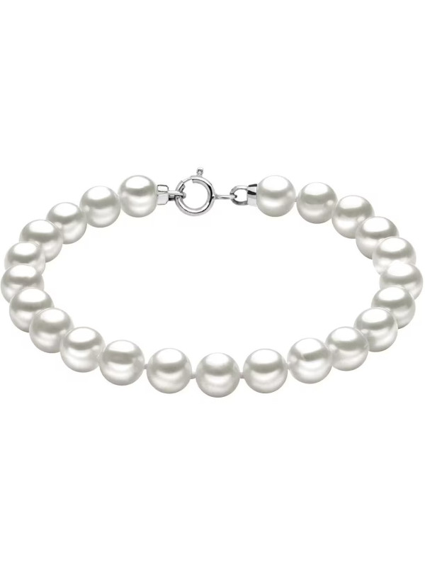 Bracciale Donna Comete BRQ 109 AM Easy Basic in Oro 18 Kt Perle Bianche 4,5/5 MM