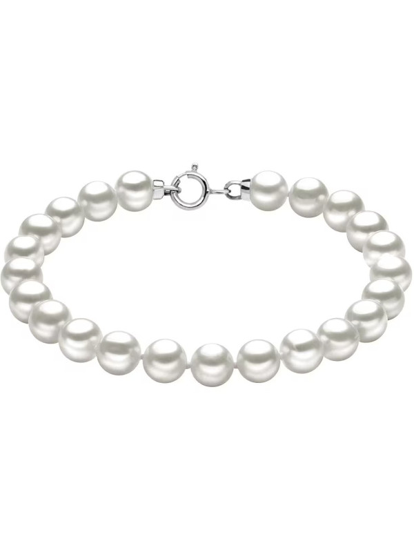 Bracciale Donna Comete BRQ 110 AM Easy Basic in Oro 18 Kt Perle Bianche 5/5.5MM